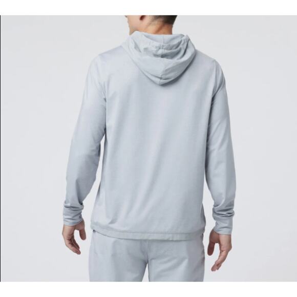 Vuori Sunday Element Hoodie Men S Gray Platinum Heather Athletic Performance - Picture 3 of 12